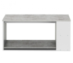 Coffee Table Gray Finish With Storage Shelves - Image 2