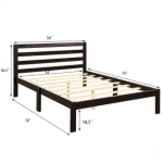 Full Size Bed Frame Platform Wood Slat Support - Image 3
