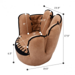 Kids Sofa Couch Baseball Glove Design - Image 4