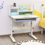 Kids Desk Blue Multi-functional Tilt Writing Desk and Bookshelf - Image 4
