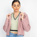 Hoodie Jacket Blush Corduroy