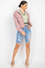 Hoodie Jacket Blush Corduroy - Image 2