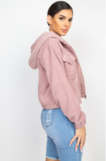 Hoodie Jacket Blush Corduroy - Image 3