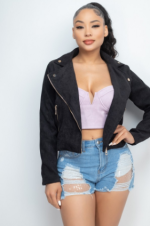 Moto Jacket Black Corduroy - Image 2