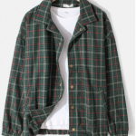 Jacket Plaid Button-Down Loose Fit