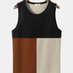 Tank Top Contrast Color Patchwork