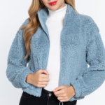 Jacket Dusk Blue Faux Fur Zip-Up