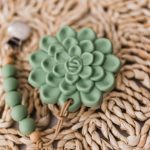 Pacifier Clips Sage Succulent Teether Clip