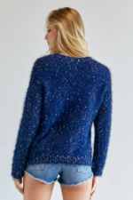 Sweater Navy & Multi-Color Polka-Dot Design - Image 2