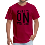 Short-Sleeved T-Shirt Burgundy Solid Color Graphic Tee