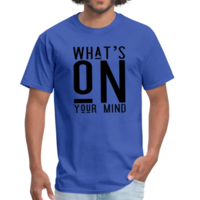 Screenshot 2021-11-06 10.56.03 PM Short-Sleeved T-Shirt Royal Blue Solid Color Graphic Tee - Image 1