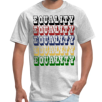 Short-Sleeved T-Shirt Heather Gray Equality Graphic