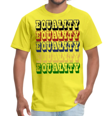 Screenshot 2021-11-06 11.40.18 PM Short-Sleeved T-Shirt Yellow Equality Graphic - Image 1