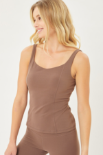 Tank Top Brown Seamless Camisole Activewear - Image 3