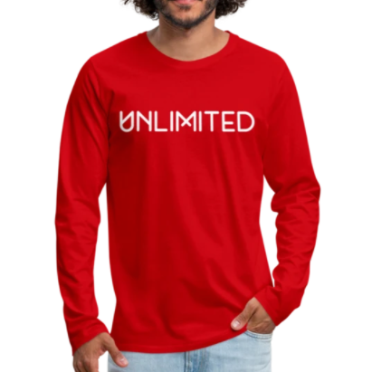 Screenshot 2021-11-06 5.49.14 PM Long Sleeve T-Shirt Red Solid Color Unlimited Graphic - Image 1