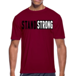 Short-Sleeve T-Shirt Burgundy Sport Performance Stand Strong Graphic