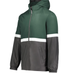 Jacket Holloway Dark Green & Carbon Hooded Zip-Up Turnabout Reversible