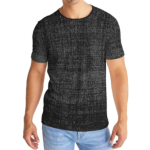 Short-Sleeved T-Shirt Black Distressed Print