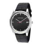 Watch Calvin Klein Unisex Black Leather Band & Face
