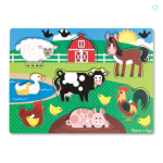 Peg Puzzle Farm Peg By Melissa & Doug