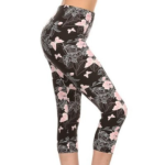 SALE Leggings Capri Style High Waist Floral & Butterfly Printed