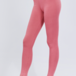 SALE Leggings Full Length Cotton Pink Jersey High Waist