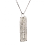 Silver Ogham Slainte Pendant Necklace