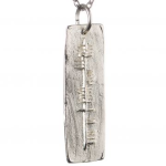 Silver Ogham Slainte Pendant Necklace - Image 2