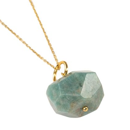 Screenshot 2021-12-11 8.43.53 PM Aquamarine Crystal Pendant Necklace In Gold - Image 1