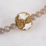 Labradorite Mother Of Pearl Celtic Star Beaded Necklace - Image 3