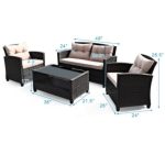 Furniture Set 4 Piece Outdoor Rattan Armrest Seating & Table With Storage - Image 3