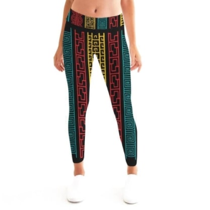 Screenshot 2022-01-18 9.17.13 PM Leggings 7/8 Length Mid-Rise Multi-Color Pattern Print - Image 1