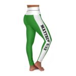 Leggings Full Length High-Waisted Forest Green & White "Salt Of The Earth/Matthew 5:13" With Bordered Heartbeat Graphic - Image 2