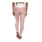 Leggings Full Length High-Waisted Peach & White "Salt Of The Earth/Matthew 5:13" With Bordered Heartbeat Graphic - Image 2