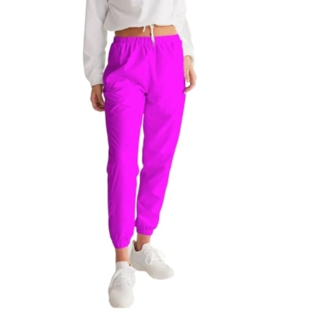 Screenshot 2022-01-22 10.17.57 PM Track Pants Mid-Rise In Hot Pink - Image 1