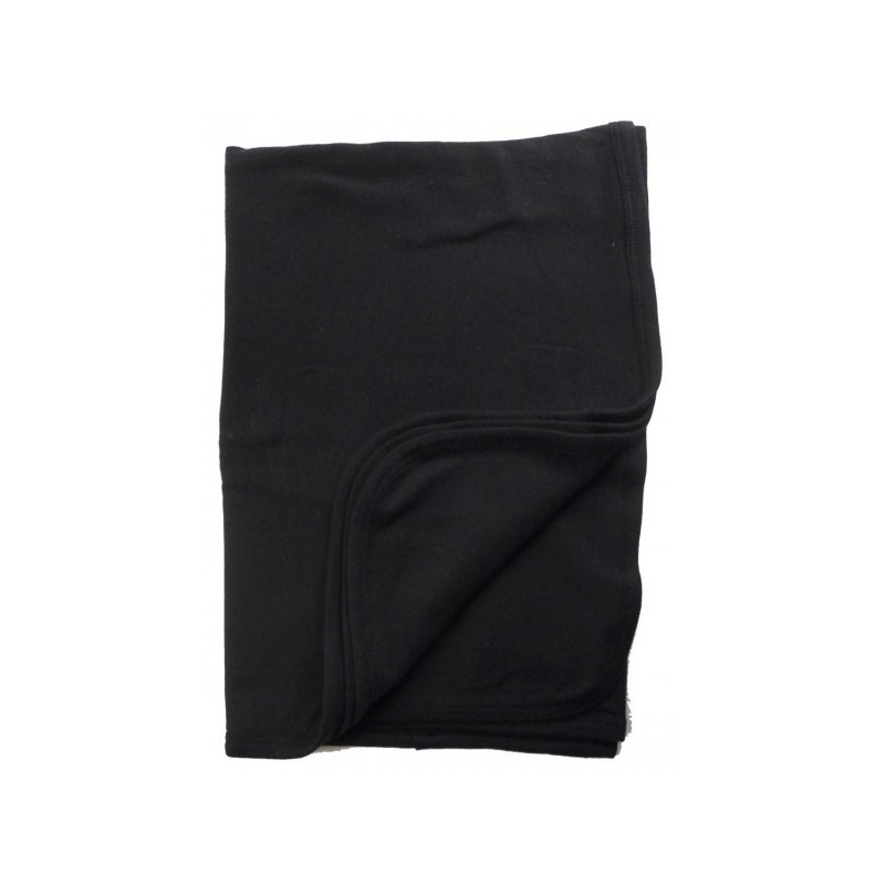 bambini-black-interlock-receiving-blanket Baby Blanket Black Interlock Receiving Blanket - Image 1