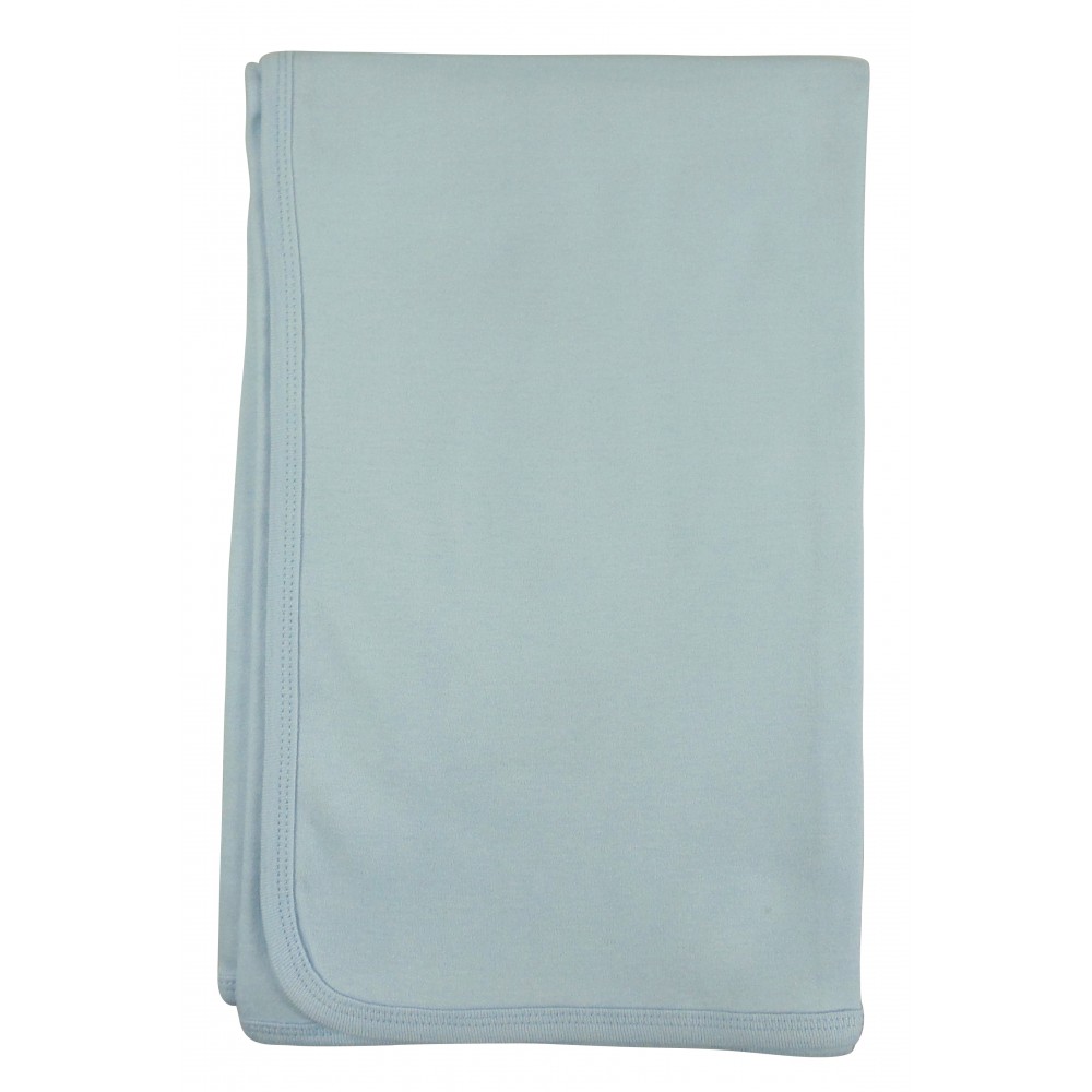 blue-interlock-receiving-blanket (1) Baby Blanket Blue Interlock Receiving Blanket - Image 1