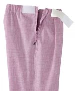Bottoms Self Dressing Easy Zip Dusty Pink Linen Embroidered Capri Pants - Image 3