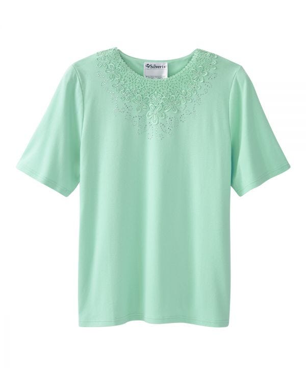 sv158_sv153_0_oatiztmufmyvtr9r Top Assisted Dressing Rhinestone Embellished In Mint - Image 1