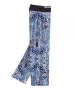 Bottoms Self Dressing Wide Leg Pull-On Pants In Blue Print Pattern - Image 2