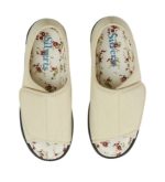 Footwear Self Dressing Indoor & Outdoor Extra Wide-Open Toe In Beige - Image 2