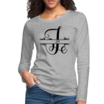 Long Sleeve T-Shirt " Joy" In Heather Grey