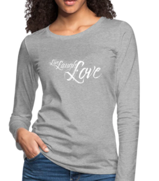 Screenshot (1419) Long Sleeve T-Shirt "Live Laugh Love" In Heather Gray - Image 1