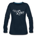 Long Sleeve T-Shirt "Live Laugh Love" In Deep Navy