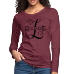 Long Sleeve T-Shirt "Love Is Kind" In Heather Burgundy