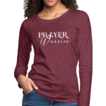 Long Sleeve T-Shirt "Love" In Heather Burgundy