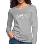 Long Sleeve T-Shirt "Prayer Warrior" In Heather Grey