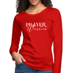 Long Sleeve T-Shirt "Prayer Warrior" In Red