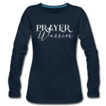 Long Sleeve T-Shirt "Prayer Warrior" In Deep Navy