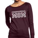 Long Sleeve T-Shirt "Phenomenal Mom" In Plum